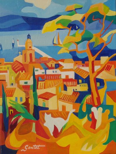 Claude GENTET - St Tropez le grand pin 61x46, 2008, hst Claude GENTET - St Tropez le grand pin 61x46, 2008, hst