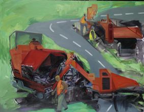 Claudie FABRE - Entreprise Howden, 92cm x 73cm, 2009, huile sur toile Claudie FABRE - Entreprise Howden, 92cm x 73cm, 2009, huile sur toile