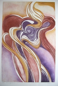 Colette COENEN - Emergences 4, Plaque 39x60, Aquatinte Colette COENEN - Emergences 4, Plaque 39x60, Aquatinte