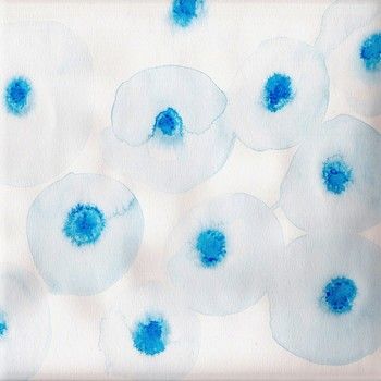Cyrille LAMART - Blue lagoon, polyptyque 25cmx25cm, 2011, aquarelle/photographie Cyrille LAMART - Blue lagoon, polyptyque 25cmx25cm, 2011, aquarelle/photographie