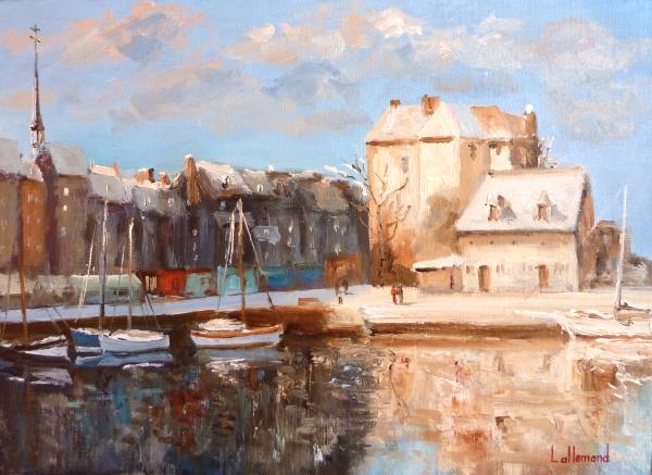 Daniel LALLEMAND - Après midi de neige format 4F 2010 Huile sur toile Daniel LALLEMAND - Après midi de neige format 4F 2010 Huile sur toile