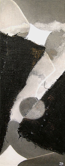 Dominique Filée - Scintillement dans la nuit, 40x120cm, 2008, huile sur jute Dominique Filée - Scintillement dans la nuit, 40x120cm, 2008, huile sur jute