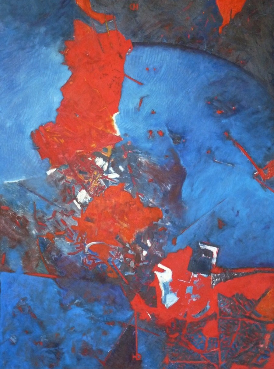 Dominique Louis HERAUD - malgré la nuit - huile -50F Dominique Louis HERAUD - malgré la nuit - huile -50F