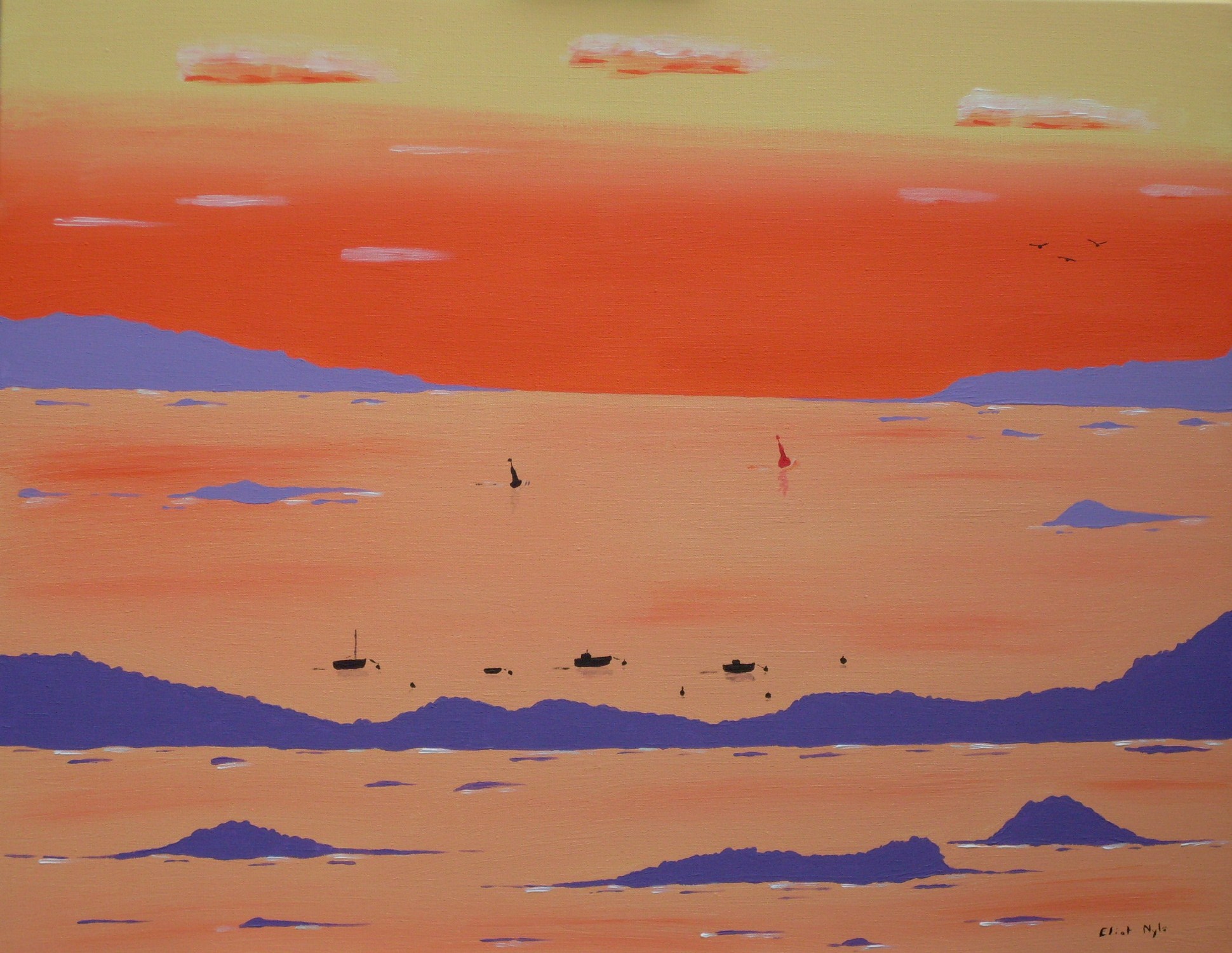 Eliot NYLS - Les roches mauves ,81X65,acrylique ST Eliot NYLS - Les roches mauves ,81X65,acrylique ST