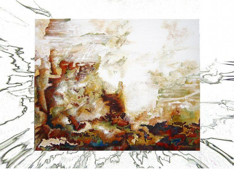 Elisabeth Son - Présence02 30x30 ocres naturelles et chaux sur toile Elisabeth Son - Présence02 30x30 ocres naturelles et chaux sur toile