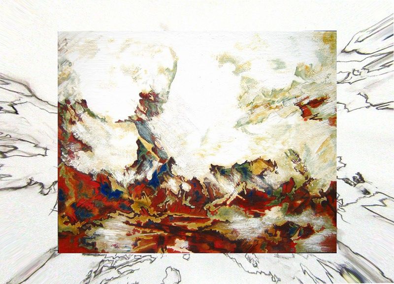 Elisabeth Son - Présence03 30x30 ocres naturelles et chaux sur toile Elisabeth Son - Présence03 30x30 ocres naturelles et chaux sur toile