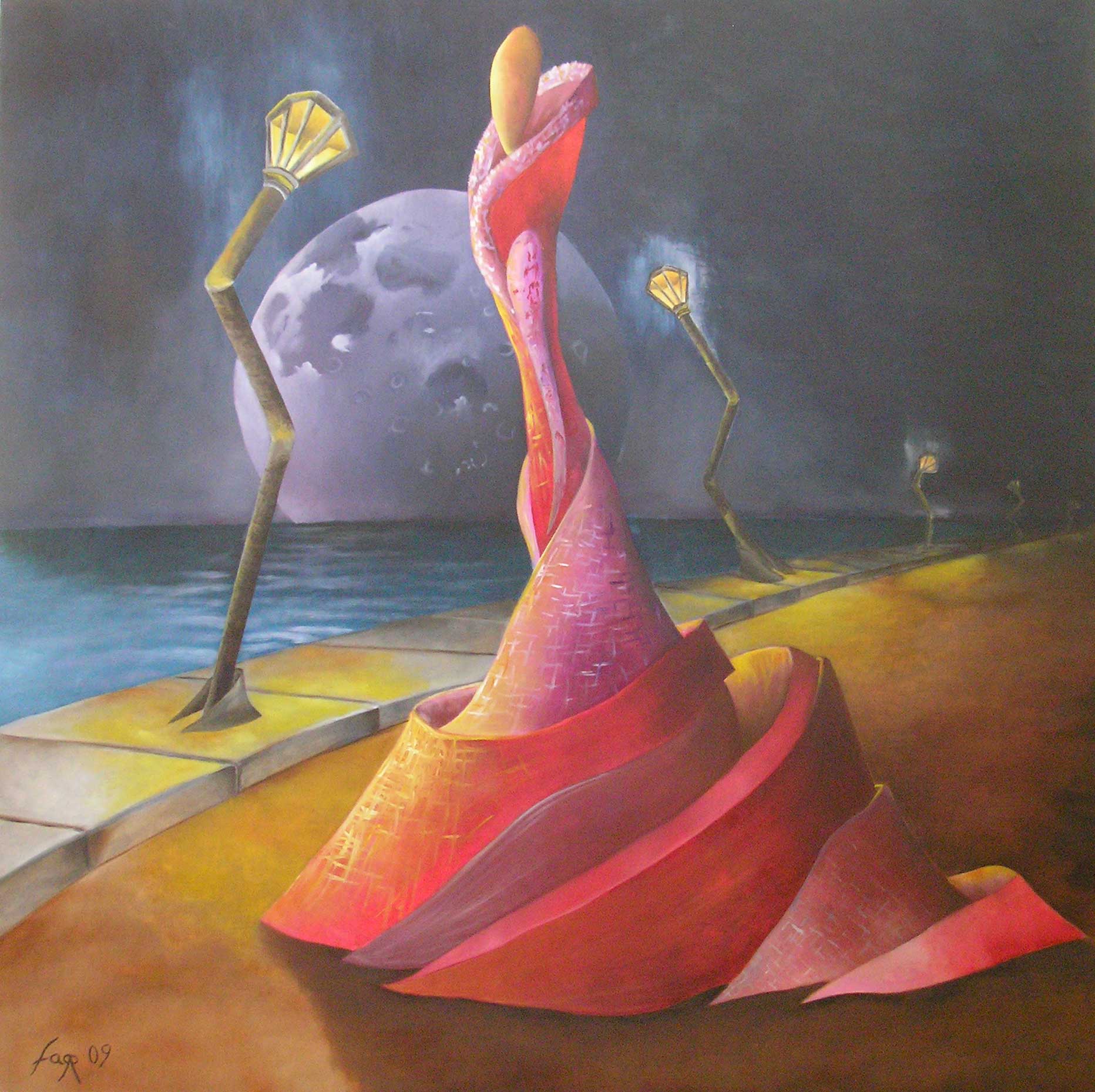 FABIEN GERIN - VIOLETINA DE LOS FAROLES 1000X1000X2009 HUILE SUR TOILE FABIEN GERIN - VIOLETINA DE LOS FAROLES 1000X1000X2009 HUILE SUR TOILE