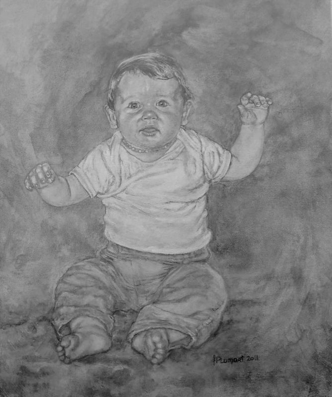 François Plumart - Bébé Dom, acrylique sur toile, 8F, 2011 François Plumart - Bébé Dom, acrylique sur toile, 8F, 2011