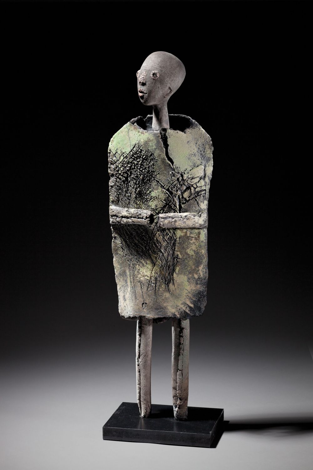 Francoise CARRASCO - L'ado 170x50x32cm 2010 raku Francoise CARRASCO - L'ado 170x50x32cm 2010 raku