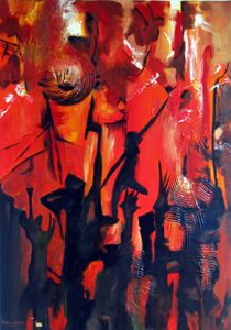 GENEVIEVE HONORE - je me cache de vous, 60 x 71 cm , 2010, sables naturels GENEVIEVE HONORE - je me cache de vous, 60 x 71 cm , 2010, sables naturels