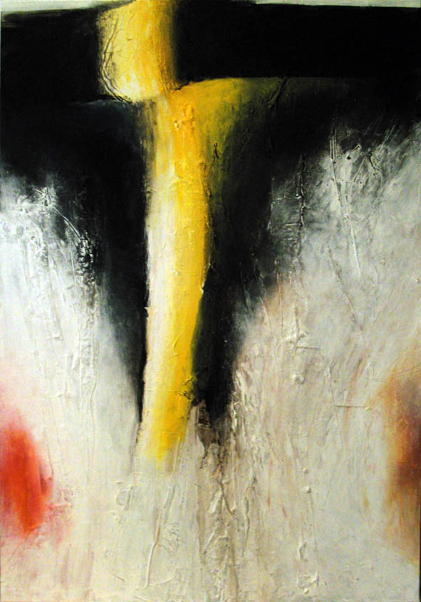 Géraldine Berthelot Creusot - Sainte Trinité 2 - 80x100cm - Acrylique collage, pigments et pastels sur toile Géraldine Berthelot Creusot - Sainte Trinité 2 - 80x100cm - Acrylique collage, pigments et pastels sur toile