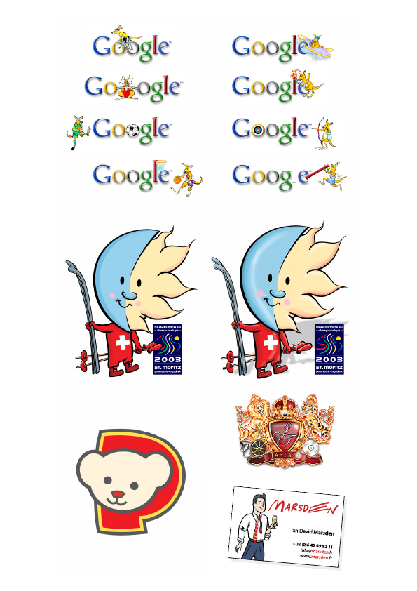 Ian David MARSDEN - Des Logos et Mascottes pour des clients divers et des grands evenements Ian David MARSDEN - Des Logos et Mascottes pour des clients divers et des grands evenements