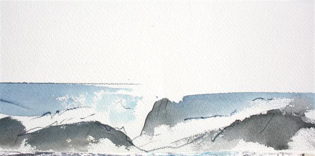 Inge Kresser - La mer, aquarelle, technique mixte Inge Kresser - La mer, aquarelle, technique mixte