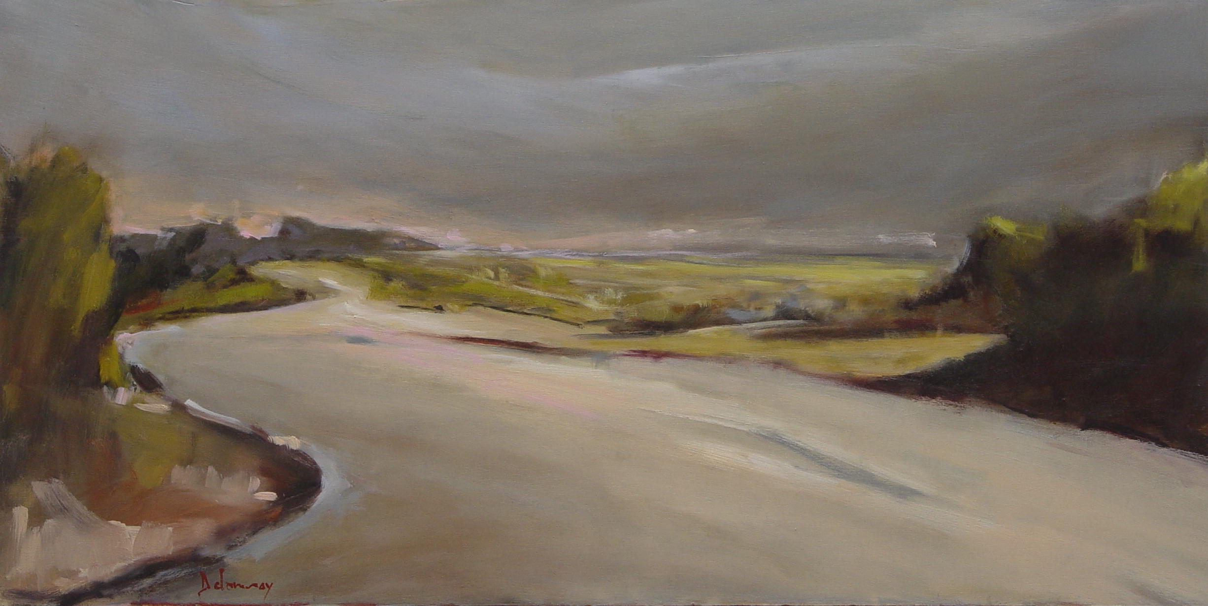 Isabelle DELANNOY - Paysage OC 979, huile 40x80 Isabelle DELANNOY - Paysage OC 979, huile 40x80