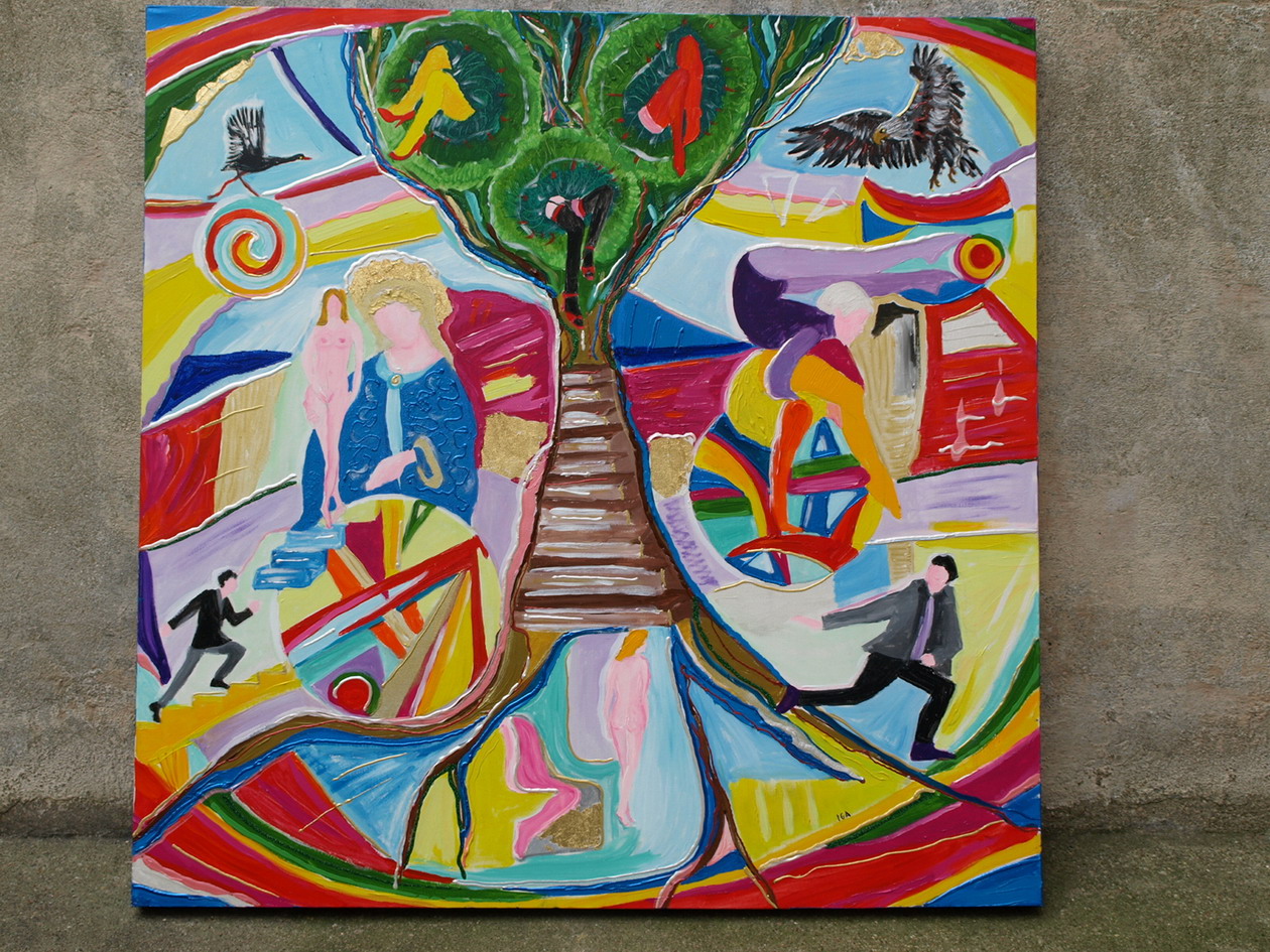 JADWIGA Gielniewski - Fenêtres sur l'invisible,100 X 100, 2009, t./ acrylique JADWIGA Gielniewski - Fenêtres sur l'invisible,100 X 100, 2009, t./ acrylique