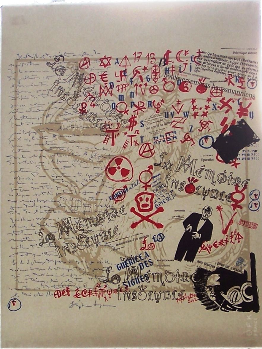 JEAN-NOEL LÁSZLÓ - LÁSZLÓ remis à neuf N.1<br/> 65 x 50 cm<br/>Sérigraphie réalisée avec Jacques Villéglé<br/>2006 JEAN-NOEL LÁSZLÓ - LÁSZLÓ remis à neuf N.1<br/> 65 x 50 cm<br/>Sérigraphie réalisée avec Jacques Villéglé<br/>2006