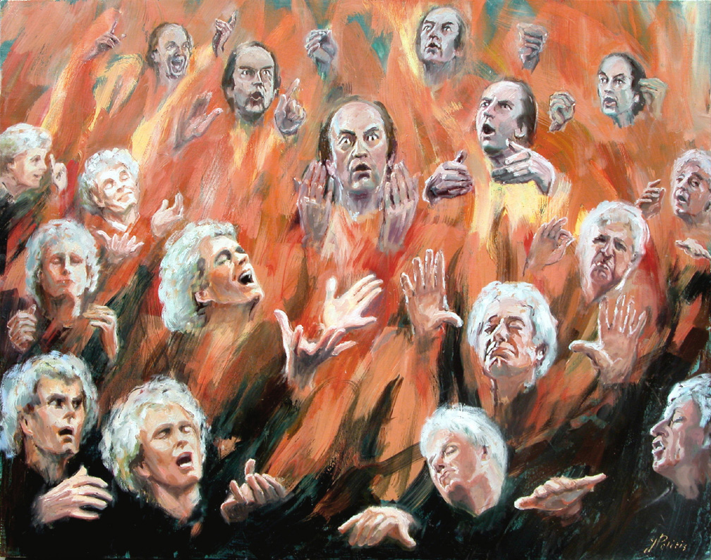 Jacqueline Politis-Jobin - Ces chefs qui nous enchantent, 2007, 89x116cm, h/t Jacqueline Politis-Jobin - Ces chefs qui nous enchantent, 2007, 89x116cm, h/t