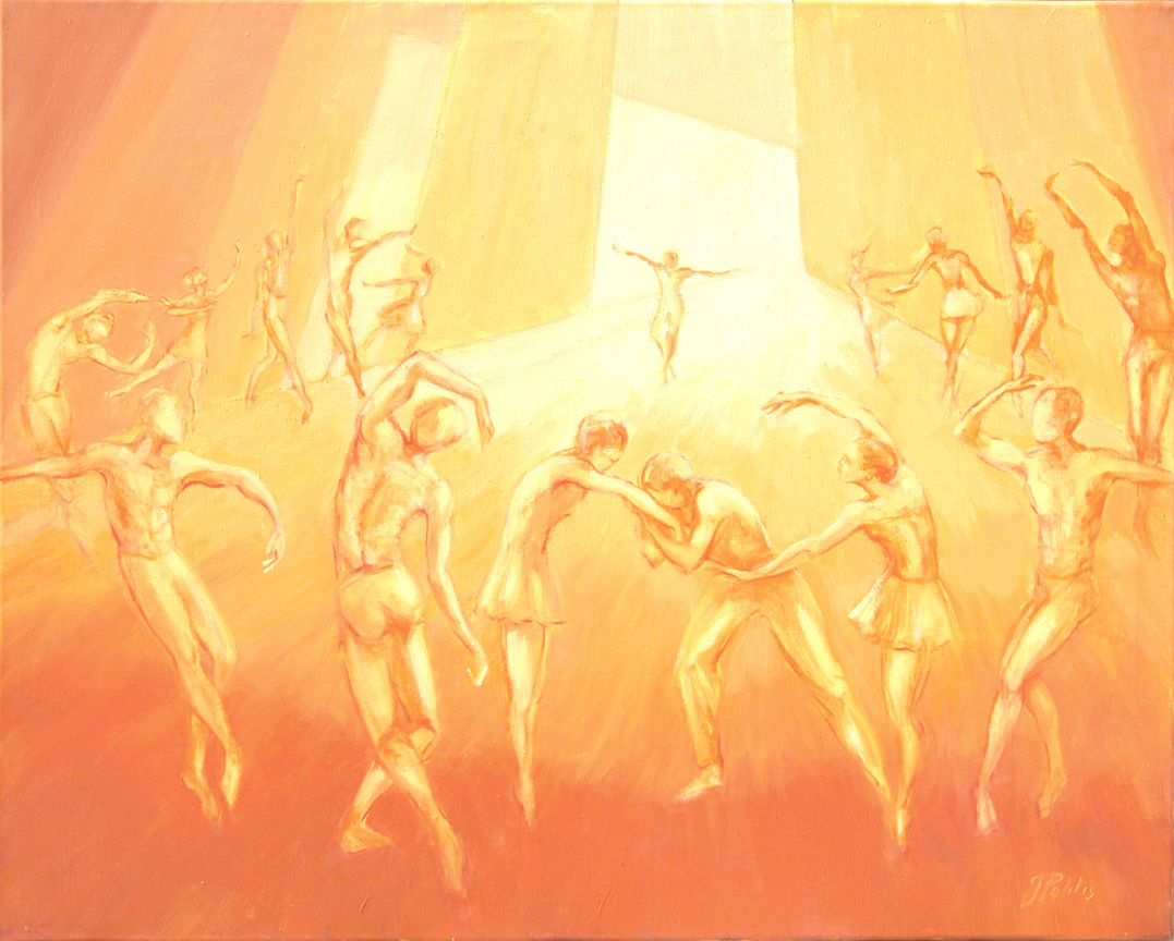 Jacqueline Politis-Jobin - Ballet des jours heureux, 2010, 80x100cm, h/t Jacqueline Politis-Jobin - Ballet des jours heureux, 2010, 80x100cm, h/t