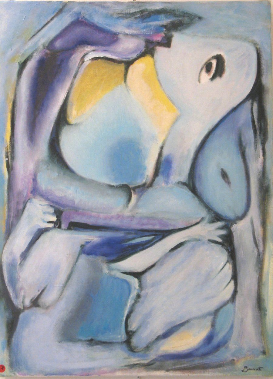 Jean-Louis BRUNATI - Femme au fauteuil, 60X60, 2009, H/toile Jean-Louis BRUNATI - Femme au fauteuil, 60X60, 2009, H/toile
