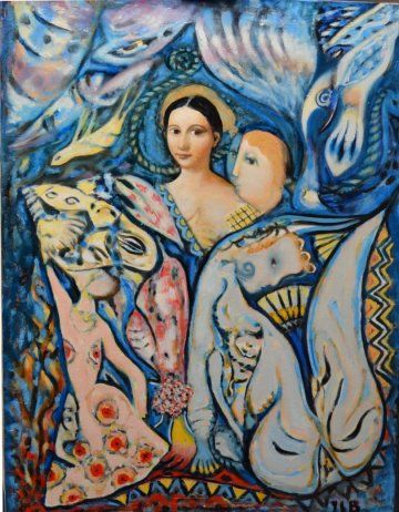 Jean-Louis BRUNATI - La rencontre, 50X65, 2010,H/toile Jean-Louis BRUNATI - La rencontre, 50X65, 2010,H/toile