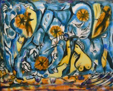 Jean-Louis BRUNATI - Noce champêtre, 50X50, 2002, H/toile Jean-Louis BRUNATI - Noce champêtre, 50X50, 2002, H/toile