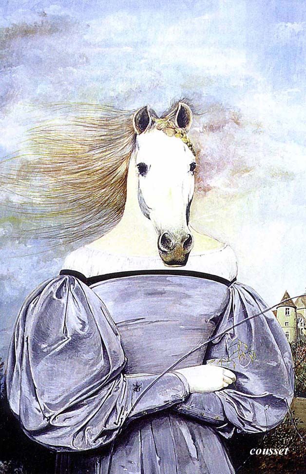 Jean-Marie COUSSET - Madame Cheval, 50/65, acrylique Jean-Marie COUSSET - Madame Cheval, 50/65, acrylique