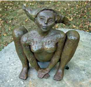 Joelle Ann DEROUBAIX - Pucke, bronze h. 40cm Joelle Ann DEROUBAIX - Pucke, bronze h. 40cm