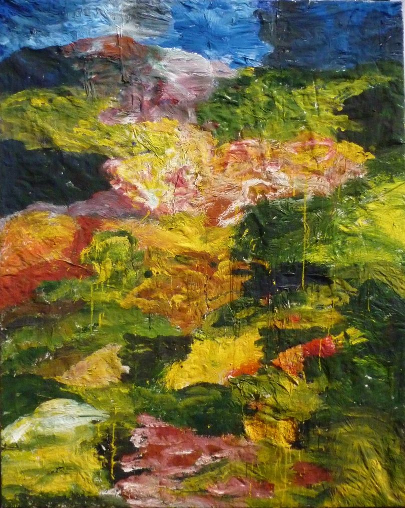 Josette DACOSTA - Paysage - 2m x 1m60 - acrilyque sur papier marouflé sur toile - 2011 Josette DACOSTA - Paysage - 2m x 1m60 - acrilyque sur papier marouflé sur toile - 2011