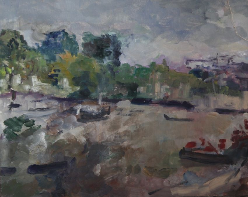 Josseline ERNER - Sous un pont 20F huile/toile 2012 Josseline ERNER - Sous un pont 20F huile/toile 2012