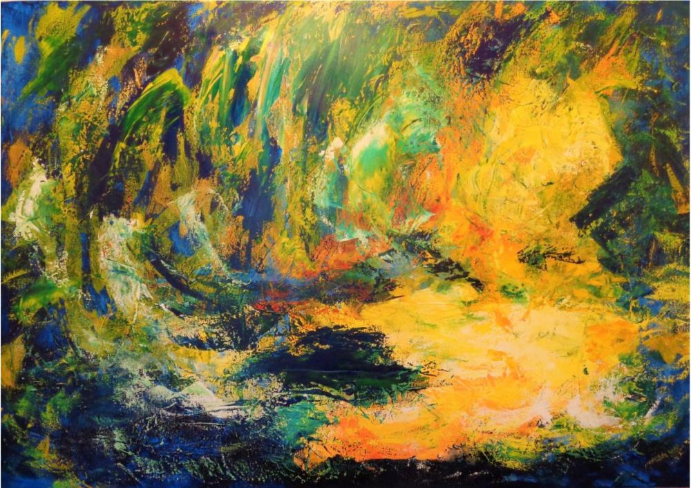 Josy MOREAU-PETER - Ville rouge huilee sur toile 2008 40 x 40 Josy MOREAU-PETER - Ville rouge huilee sur toile 2008 40 x 40