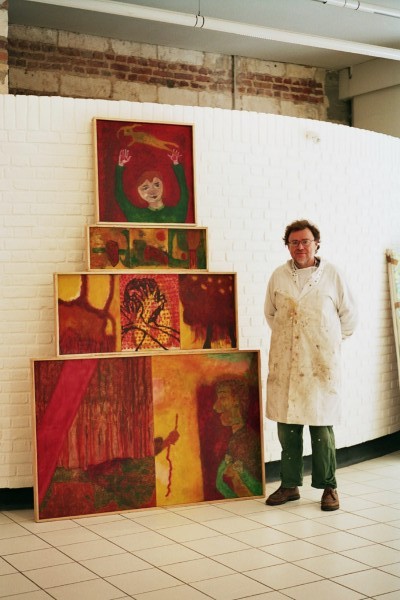 Jozef BONNOT - portrait et paysage 2006 155X210huile pigments toile enduit à la caseine Jozef BONNOT - portrait et paysage 2006 155X210huile pigments toile enduit à la caseine