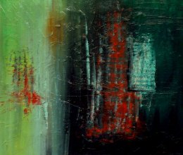 KARLY KARLY - Green, 46 x 54 cm,huile KARLY KARLY - Green, 46 x 54 cm,huile