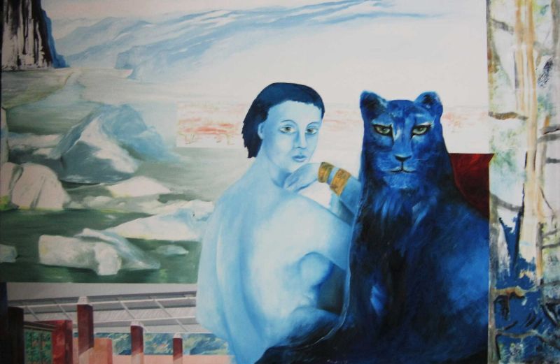 Ksenia MILICEVIC BAROUSSE - Alysse des rochers,100/80cm.,1992,huile sur toile Ksenia MILICEVIC BAROUSSE - Alysse des rochers,100/80cm.,1992,huile sur toile