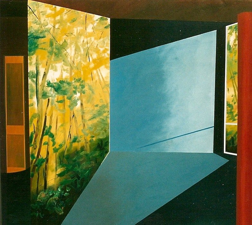 Ksenia MILICEVIC BAROUSSE - Azur attendri d'octobre pâle et pur,100/120cm.,1998,huile sur toile. Ksenia MILICEVIC BAROUSSE - Azur attendri d'octobre pâle et pur,100/120cm.,1998,huile sur toile.