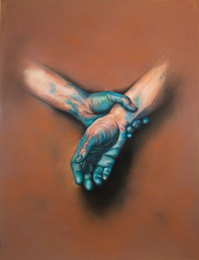 Laurence GENSOLI - Les mains. 65X50cm. 2011 Pastel. Laurence GENSOLI - Les mains. 65X50cm. 2011 Pastel.