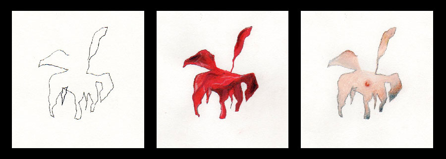 Lénaïc Gras - Metamorphose, 20cm*60cm, Novembre 2010, crayons sur papier Lénaïc Gras - Metamorphose, 20cm*60cm, Novembre 2010, crayons sur papier