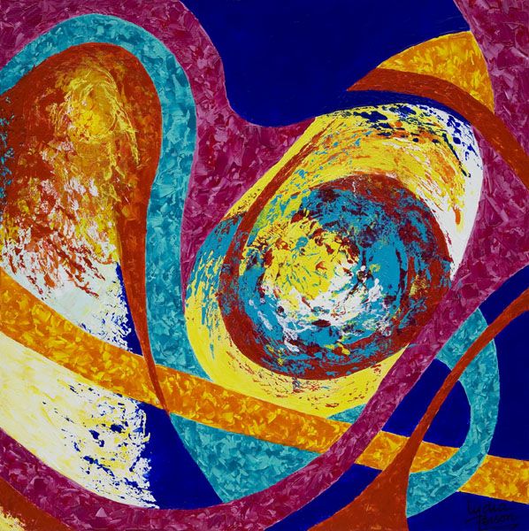 Lydia PERSON - Allegro 80x80 Acryl finition huile Lydia PERSON - Allegro 80x80 Acryl finition huile