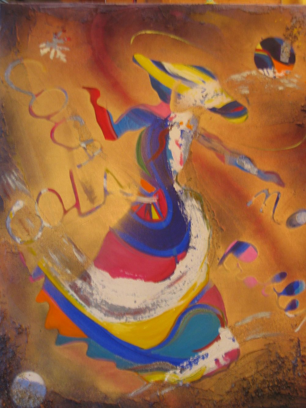 MARIE MUNCH - COCADANZ toile 65X80 technique mixte MARIE MUNCH - COCADANZ toile 65X80 technique mixte