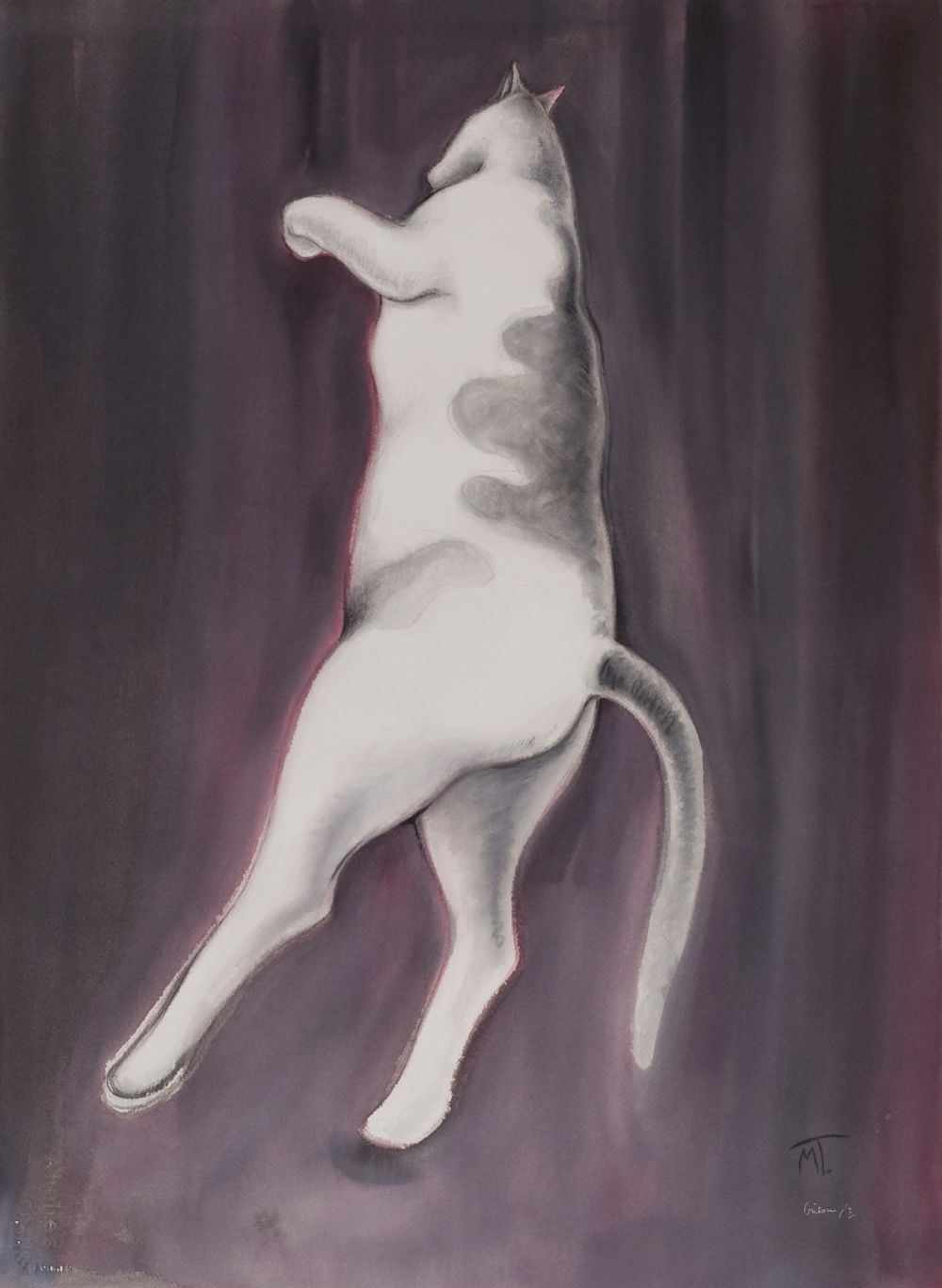 MICHELE TEYSSEYRE - CHAT 1 (70X90) 2011 lavis MICHELE TEYSSEYRE - CHAT 1 (70X90) 2011 lavis
