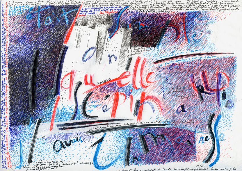 MIREILLE W. DESCOMBES - Le manipulateur, esquisse, 70cm x 100cm, acrylique sur carton MIREILLE W. DESCOMBES - Le manipulateur, esquisse, 70cm x 100cm, acrylique sur carton