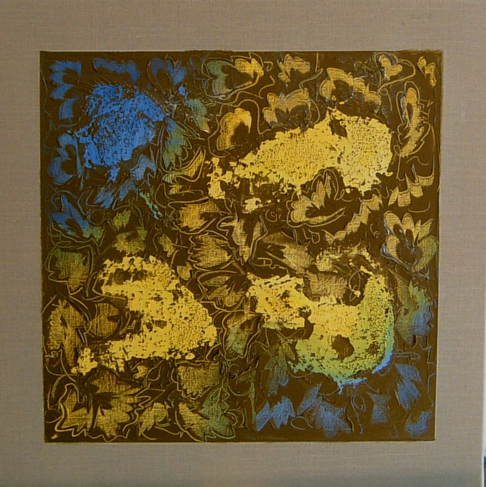 Théodora BERNARDINI - Divin Opium 60x60cm 2007 Huile et billes de verre sur lin Théodora BERNARDINI - Divin Opium 60x60cm 2007 Huile et billes de verre sur lin