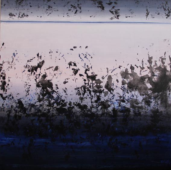 Marie-José MORGAT-PETIT - Eau n°1, 2010, 80-80cm, acrylique et encre de chine, sur toile Marie-José MORGAT-PETIT - Eau n°1, 2010, 80-80cm, acrylique et encre de chine, sur toile
