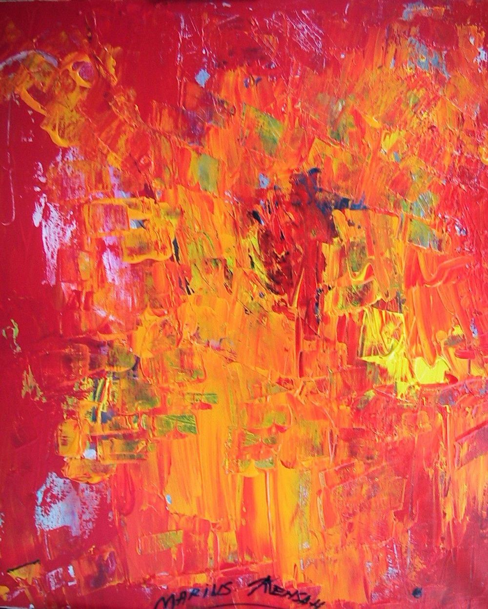 Marius MENSAH - Imagine... Technique: huile.Acryl au couteau sur toile. Dim. (80 X 80) Prix 1200€ Marius MENSAH - Imagine... Technique: huile.Acryl au couteau sur toile. Dim. (80 X 80) Prix 1200€