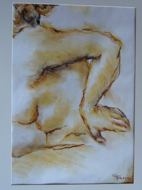 Martha Hraoui - Nu Féminin - Pastel gras Martha Hraoui - Nu Féminin - Pastel gras