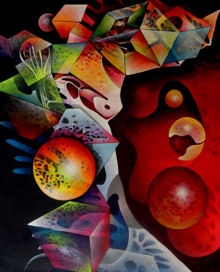 Martin BANVILLE - Abraxas 2009, 120 x 120, techniques mixtes sur toile Martin BANVILLE - Abraxas 2009, 120 x 120, techniques mixtes sur toile