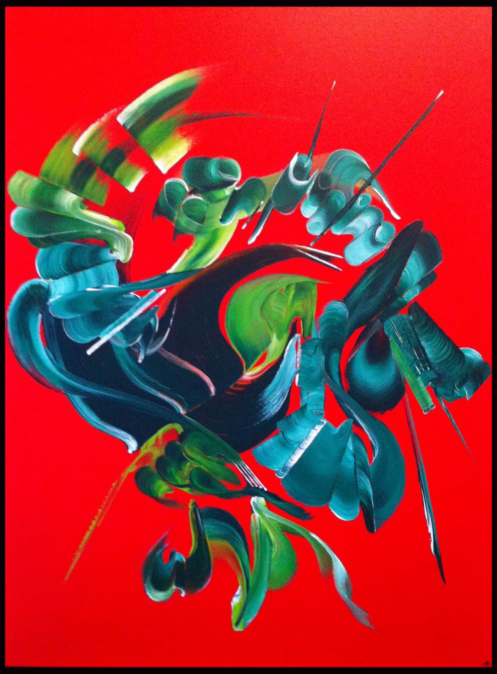 Martine BELFODIL - VOLCAN DU COEUR - 54X73 - 2013 - Acrylique sur toile Martine BELFODIL - VOLCAN DU COEUR - 54X73 - 2013 - Acrylique sur toile