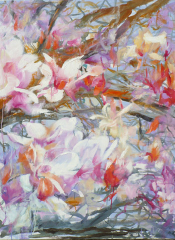Martine BOULANGER - tulipier 90x120 huile sur toile Martine BOULANGER - tulipier 90x120 huile sur toile