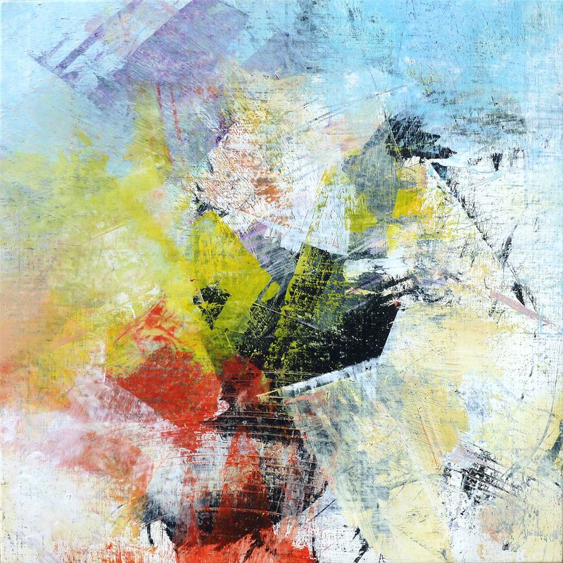 Maurice JANIN - Diptyque, 120 x 120 cm, huile/toile Maurice JANIN - Diptyque, 120 x 120 cm, huile/toile
