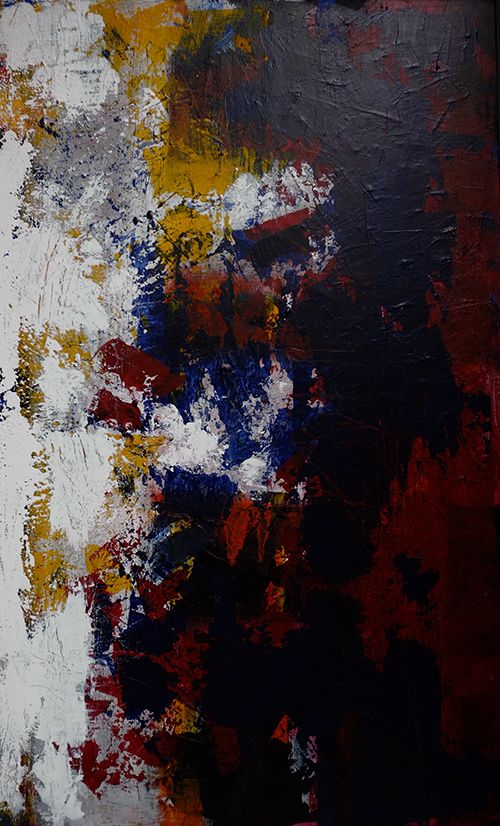 Mireille Rapello - Sans titre, 50 marine, acrylique sur toile Mireille Rapello - Sans titre, 50 marine, acrylique sur toile