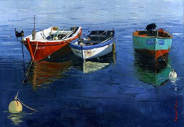 NICOLE WACKENTHALER - Le Riss en hiver, 40x20, huile sur toile NICOLE WACKENTHALER - Le Riss en hiver, 40x20, huile sur toile